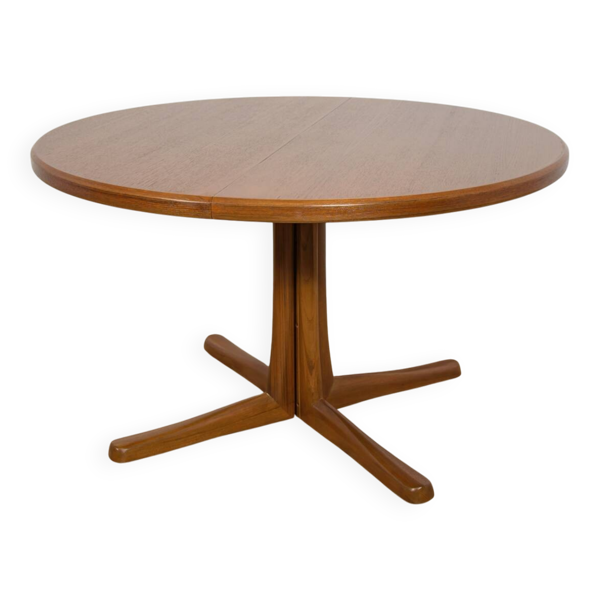 Table à manger ronde extensible en teck des années 1960 de McIntosh, Royaume-Uni.