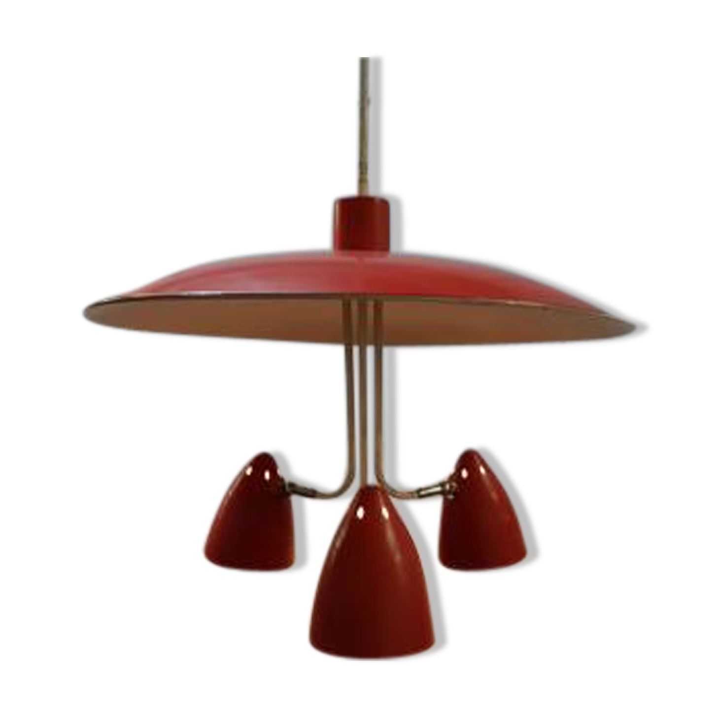 Ceiling light vintage by H. Busquet to Hala, 1950 s