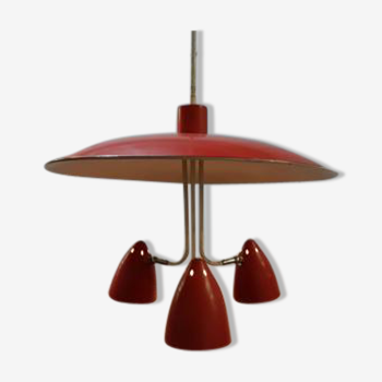 Ceiling light vintage by H. Busquet to Hala, 1950 s