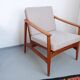 Vintage Thonet teak armchair, retro 1960s–70s style.