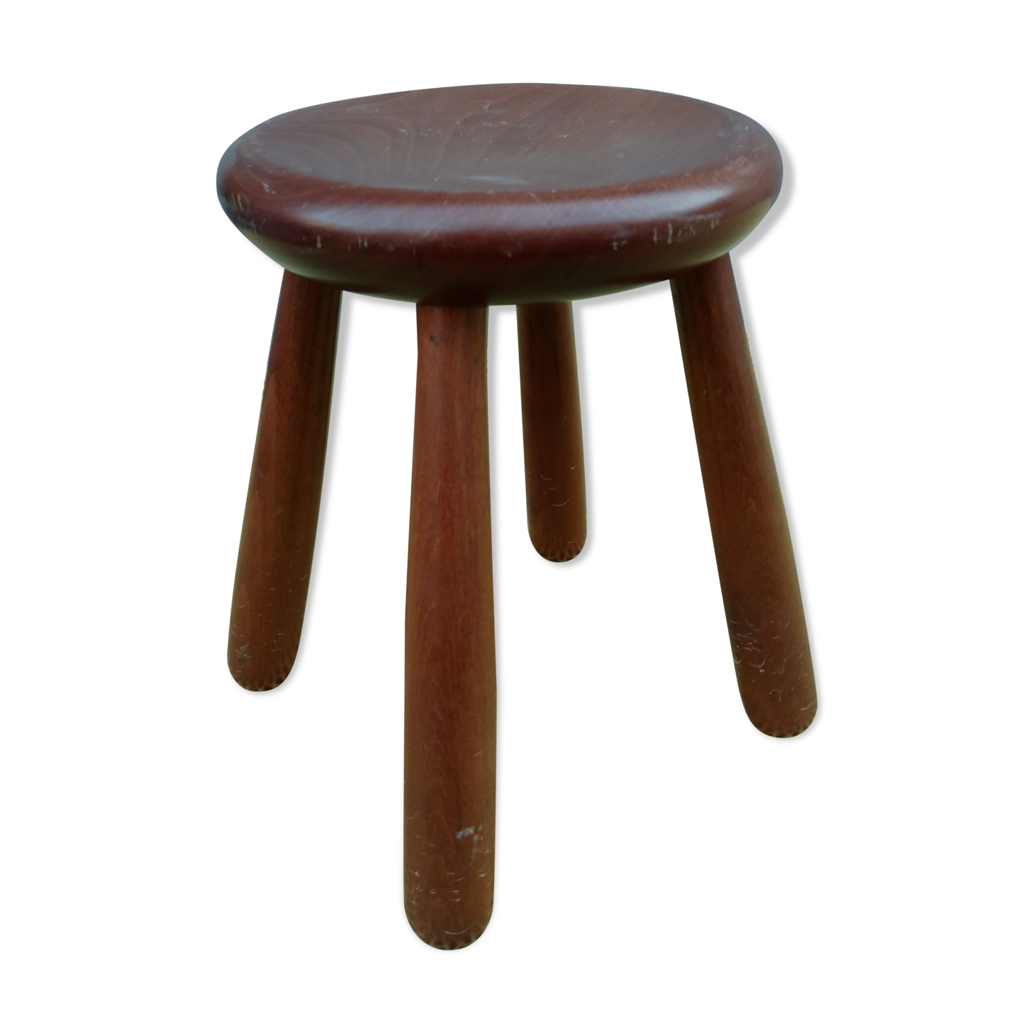 Solid teak Scandinavian stool
