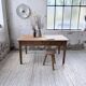 Farm table with tapered legs, cherry wood, 150 cm