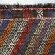 Large Vintage Turkish Kilim Rug 180x162 cm Wool Kelim, Square