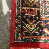 Vintage carpet in bright red background wool, 258x178 cm