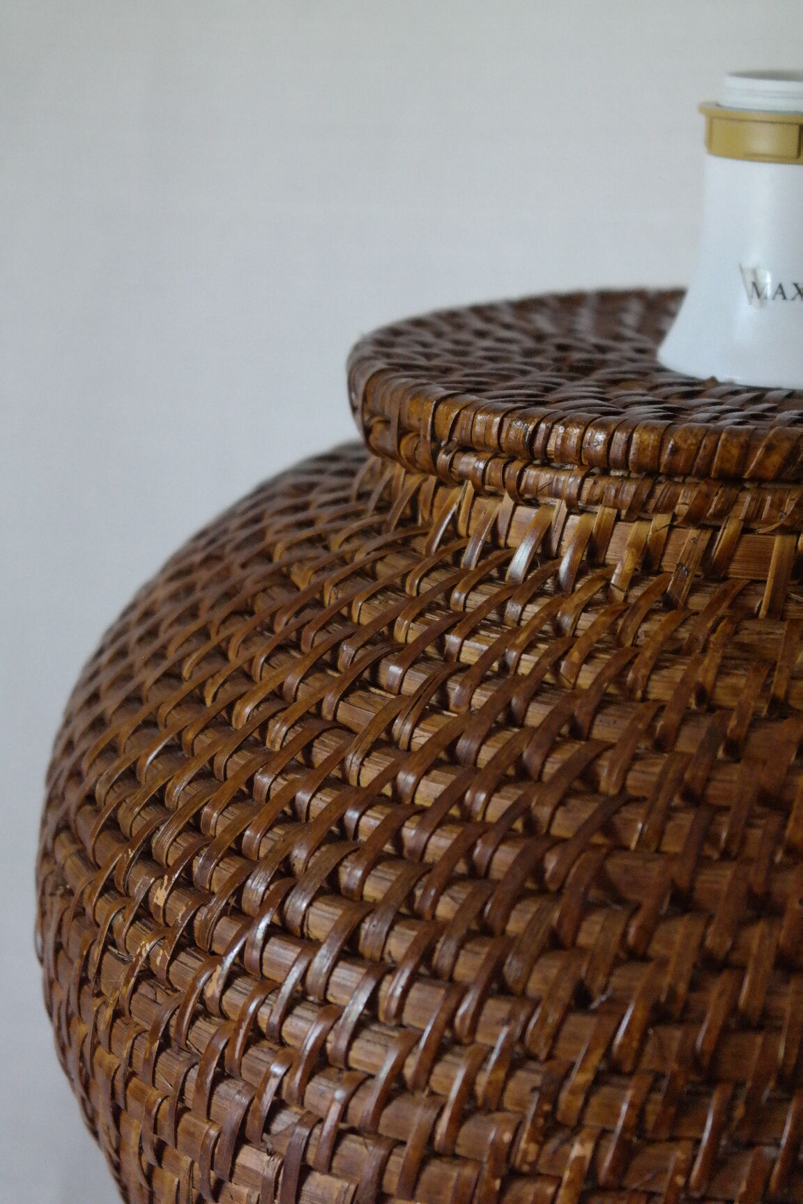 Vintage braided rattan lamp foot 60