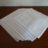 9 cotton napkins damask with flowers 48 x 48 cm