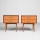 Nightstands with Glass Tops, Germany, Set of 2