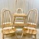 Renovated vintage Ercol Quaker chairs – cream white shade