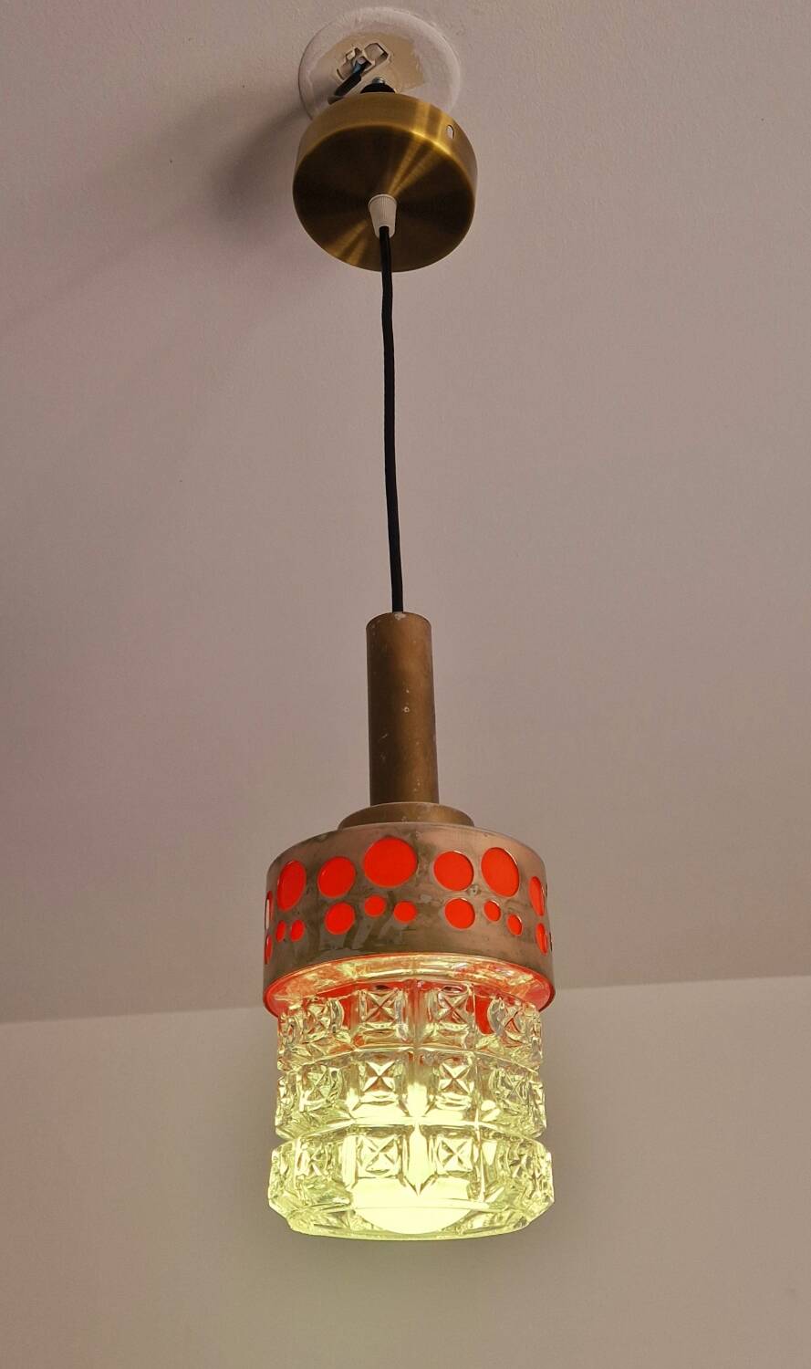 Raak glass and metal suspension 1970