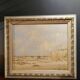 Painting entitled "the cliff at low tide" by Pierre Stefani