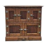 Storage unit, vintage icebox unit, wooden and zinc fridge unit, bar