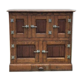 Meuble de rangement, meuble glacière vintage, meuble frigo bois et zinc, bar