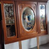 Miroir triptyque art déco chêne