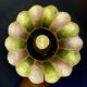 Vintage wall lamp with a green and pink mother-of-pearl lampshade