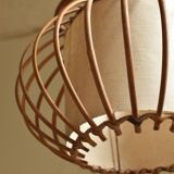 Vintage rattan chandelier 60s