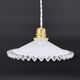 Vintage pendant light in white opaline glass