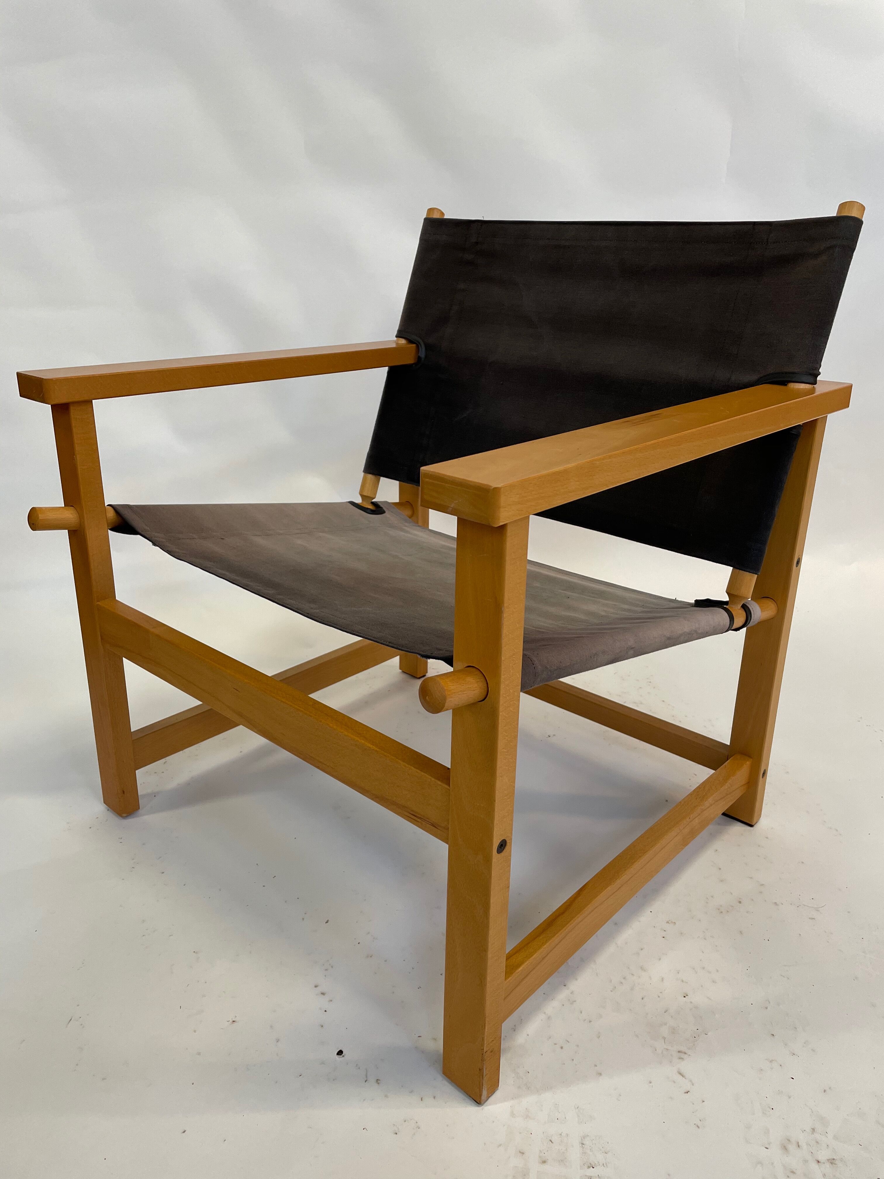 Vintage Safari Chair 1980s Hyllinge Møbler Denmark
