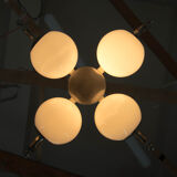 Bauhaus nickel-plated chandelier, 1930s