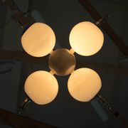 Bauhaus nickel-plated chandelier, 1930s
