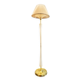 Lampadaire en laiton et verre par Tomaso Buzzi, Italie, années 50