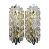 Appliques murales en cristal en forme de goutte moderne du milieu du siècle Orrefors par Carl Fagerlund