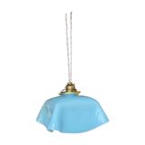 Vintage opaline blue pendant lamp