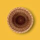 Large antique woven wicker basket – amphora shape – circa 1950