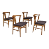 Danish design, set of 4 dinning chairs,1960