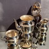 Tea set coffee Louis XV silver metal coffee maker teapot sugar pot milk pot