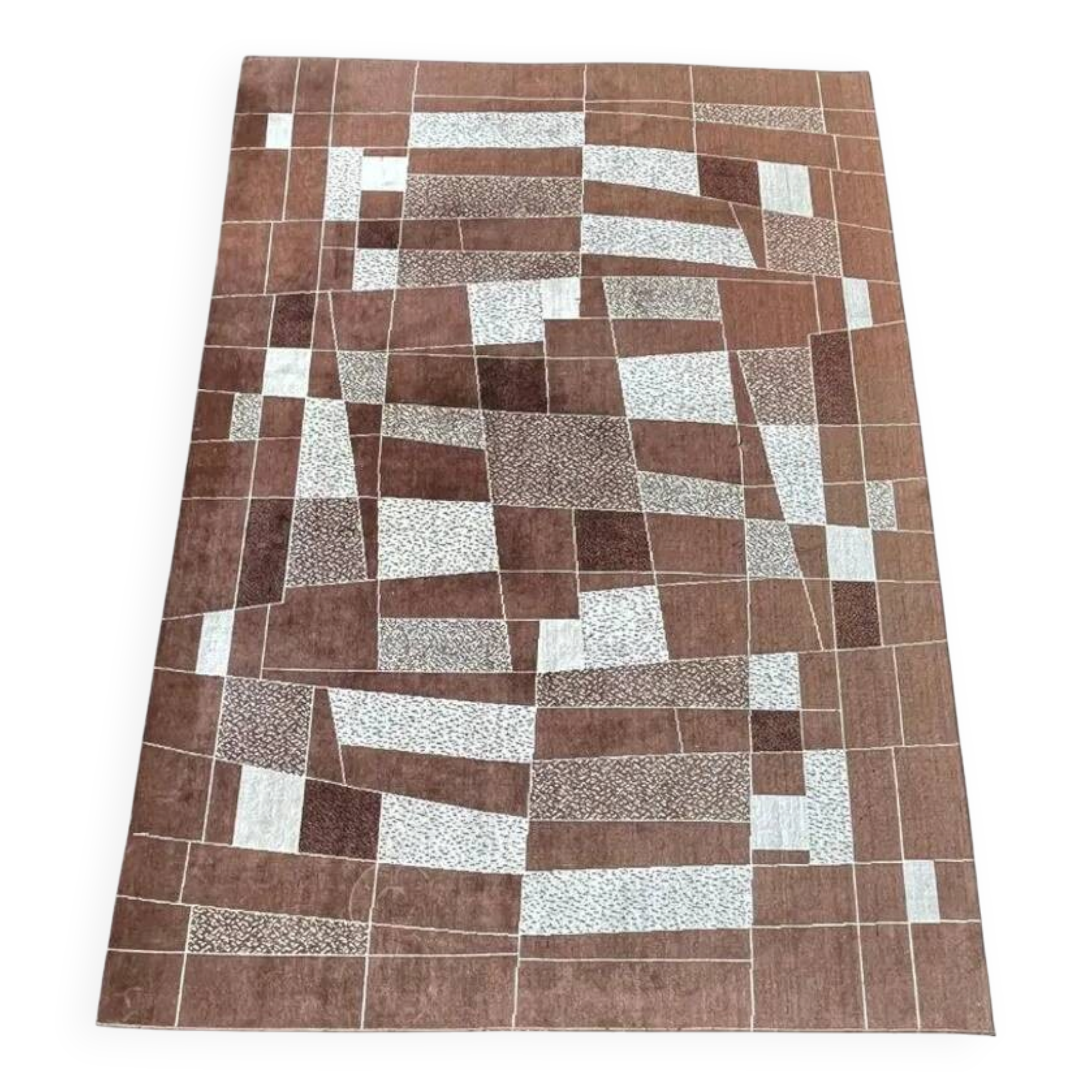 1960s design Abstract Rug/carpet, Czechoslovakia - bouclé
