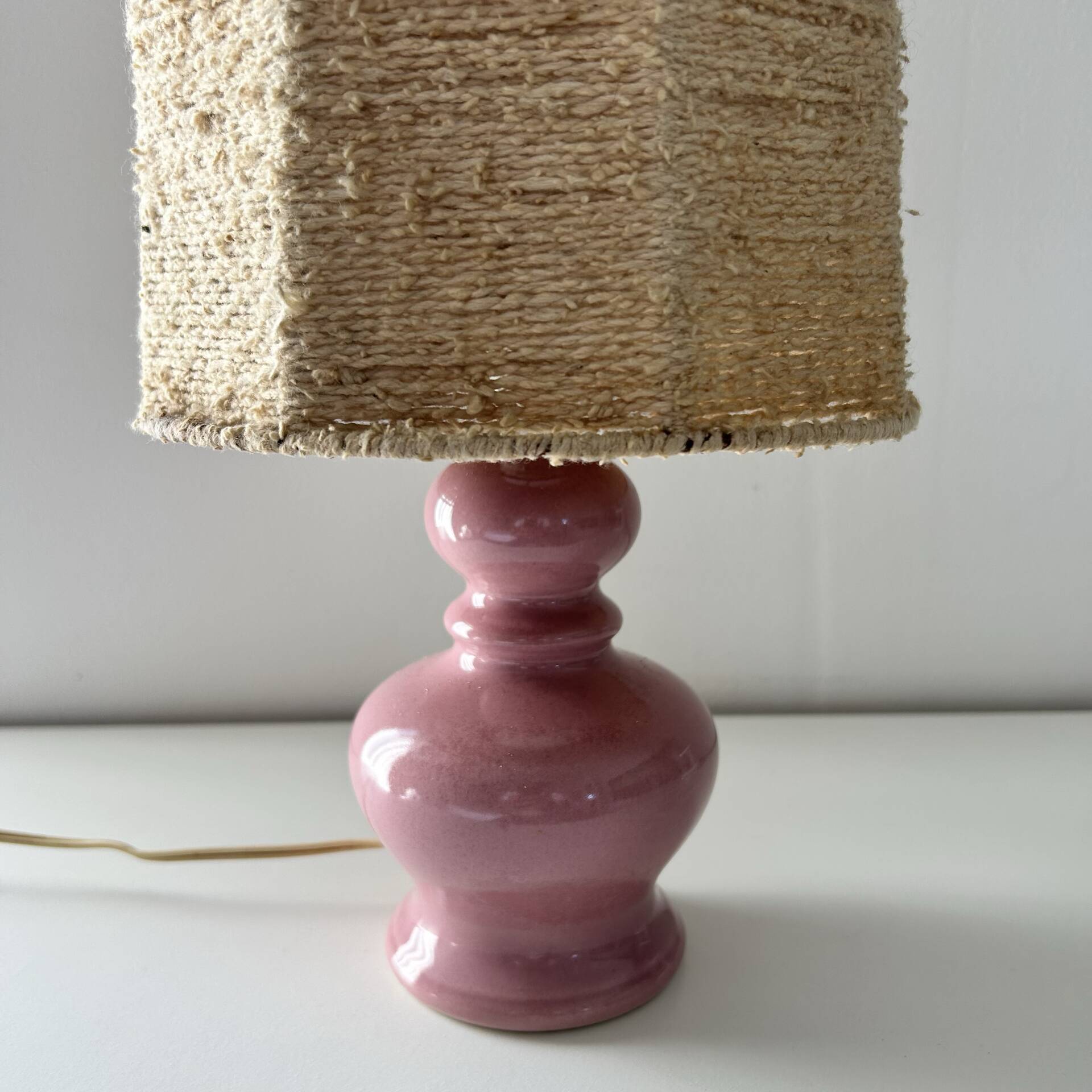 Bohemian lamp in ceramic and wool