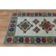 1970s vintage Turkish Oushak handmade wool cotton orange runner rug 101x148