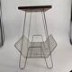 Vintage teak and metal Mid Century magazine rack