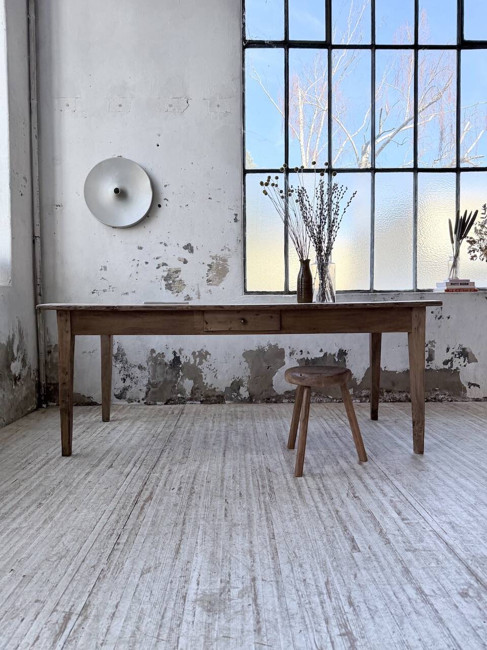 1950 pine farmhouse table 2m