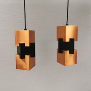 A pair of  Jo Hammerborg lamps for FOG & MØRUP model Kubus Denmark 1961