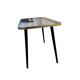 Table basse vintage en formica noir avec accent rose
