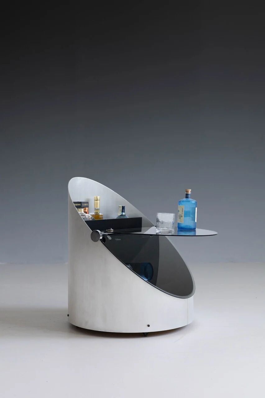 Bar cart by Claudio Salocchi for Luigi Sormani, Italy, 1970s