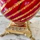 Murano glass table lamp in Ruby color, Rigadin, Italy 1950
