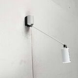 Classic white wall lamp Daphinette Italian vintage by Tommaso Cimini for Lumina, 1980s.