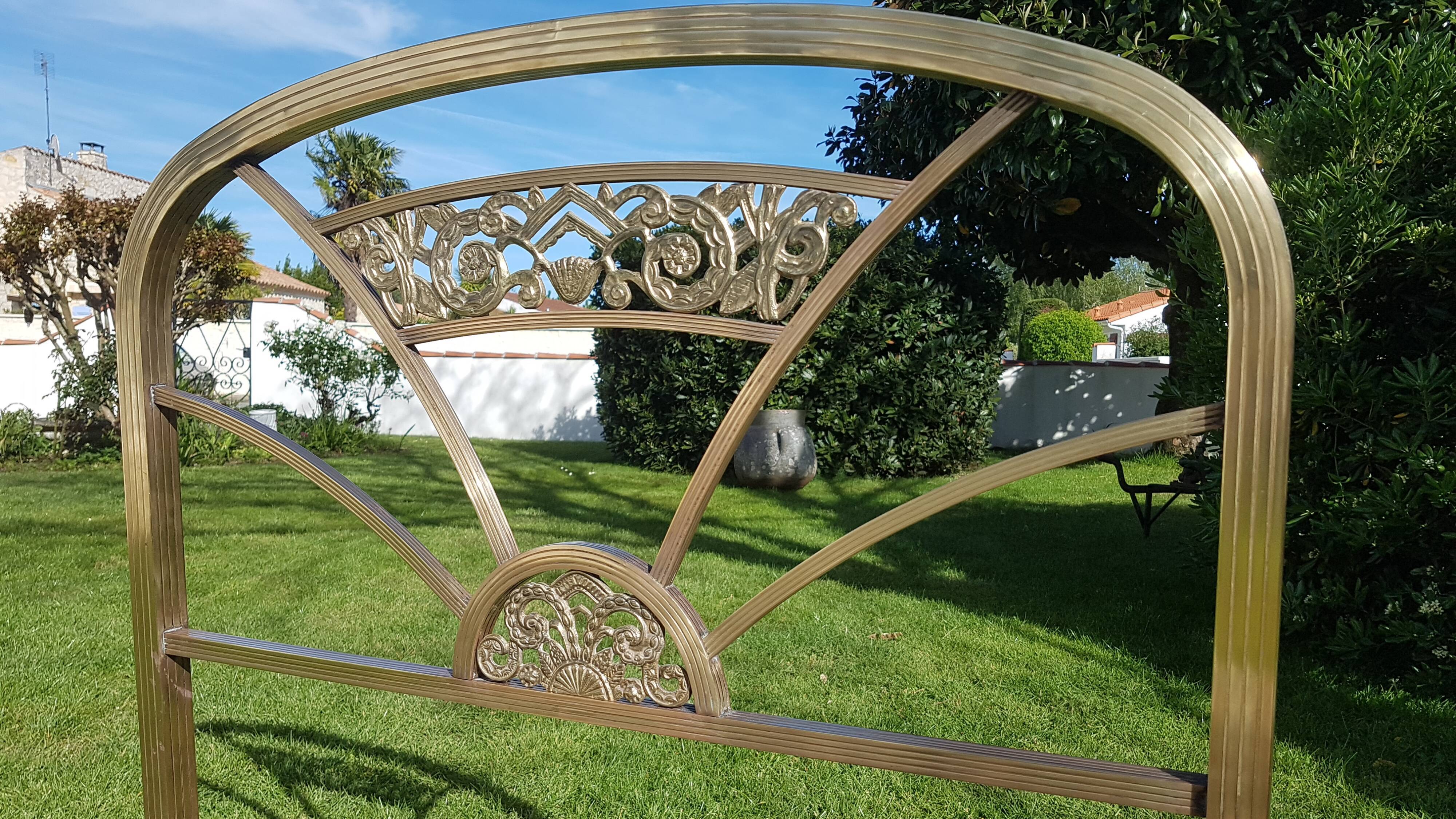 Art deco brass and bronze bed 1900