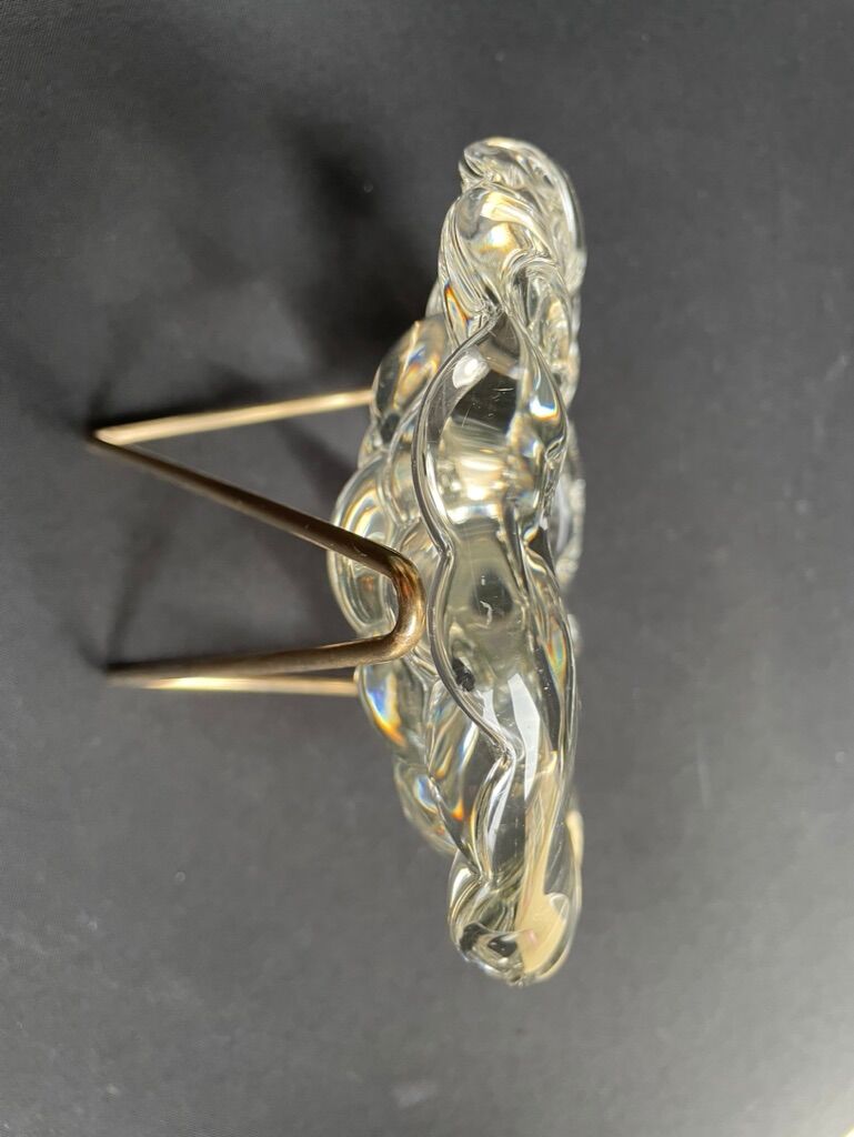 Pierre D'Avesn France molded crystal ashtray