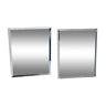 Duo of vintage chromed metal mirrors