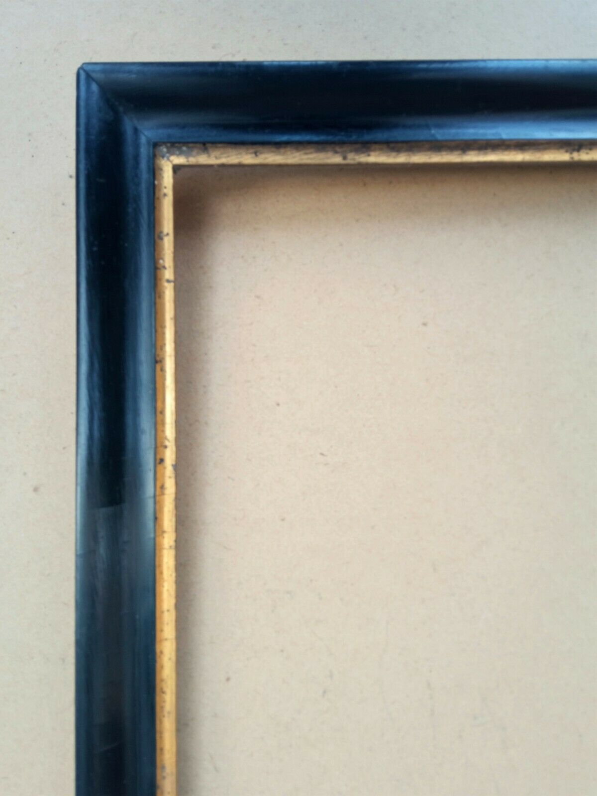 Black lacquered frame Napoleon III leaf 62.3 x 45.9 cm