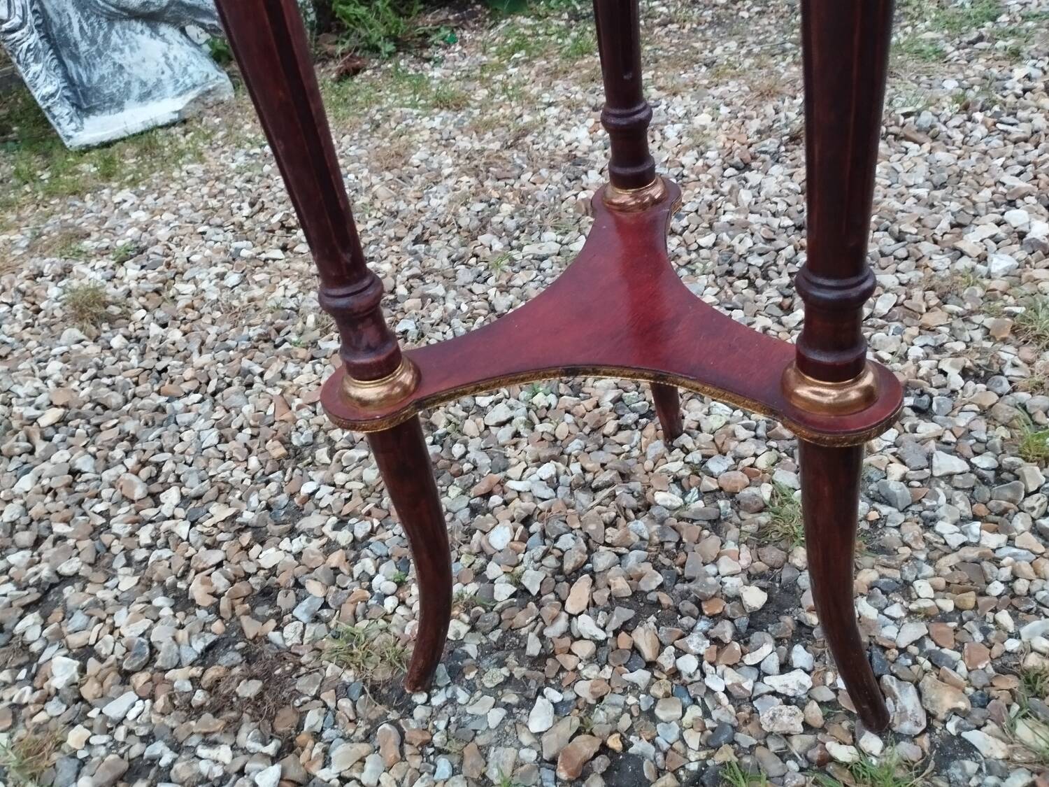Antique Louis XVI style side table with marble top