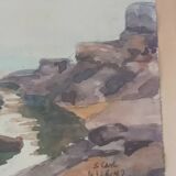 Pair of watercolors by Saint Gast, 1947, signed FG