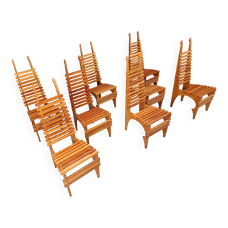 Postmodern 'Calcar' dining chairs by Benoit Lange, 1990s