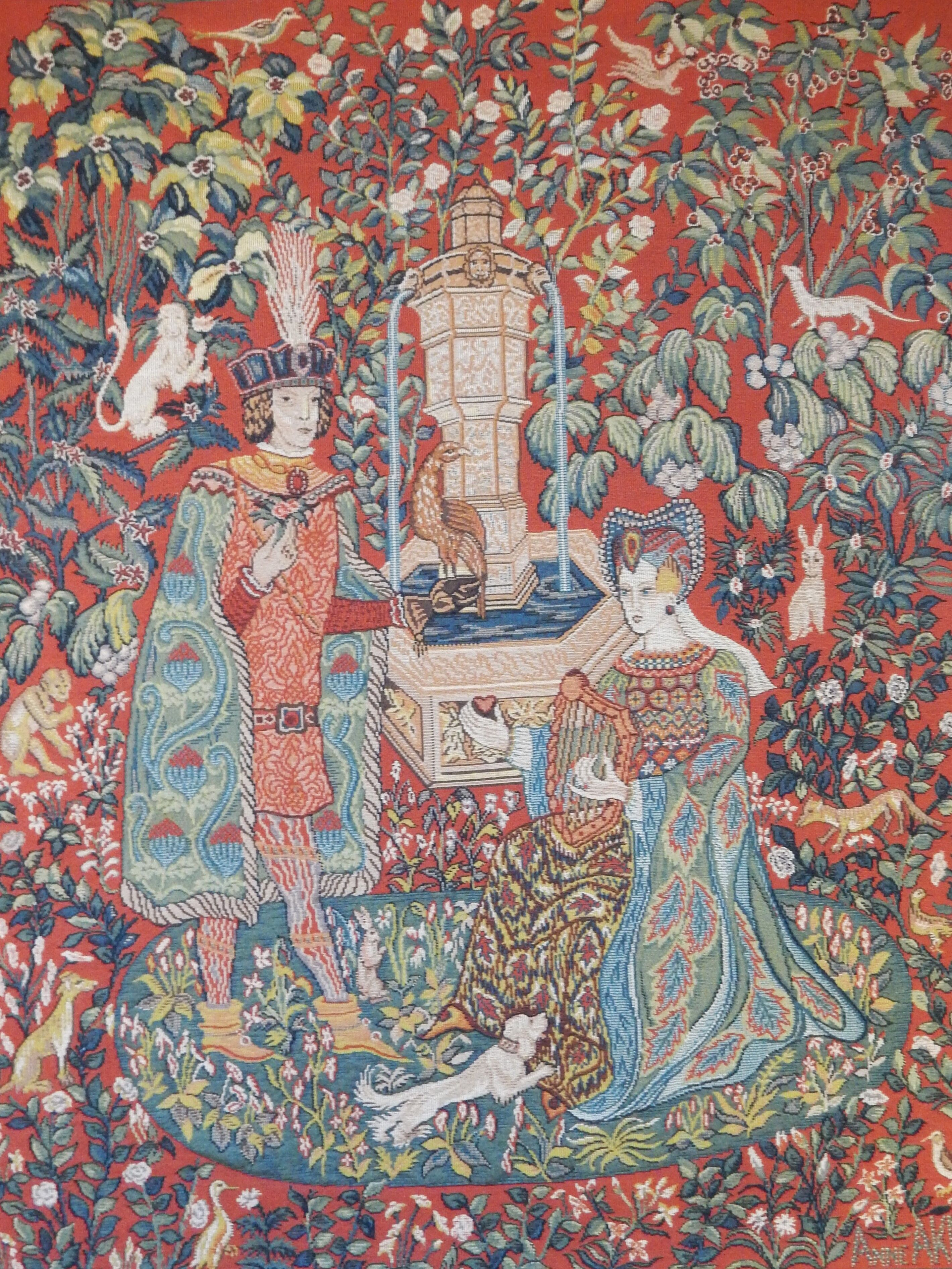Medieval tapestry "The Novel of the Rose"