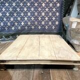 Vintage raw wood Indian coffee table