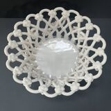 Woven ceramic fruit bowl