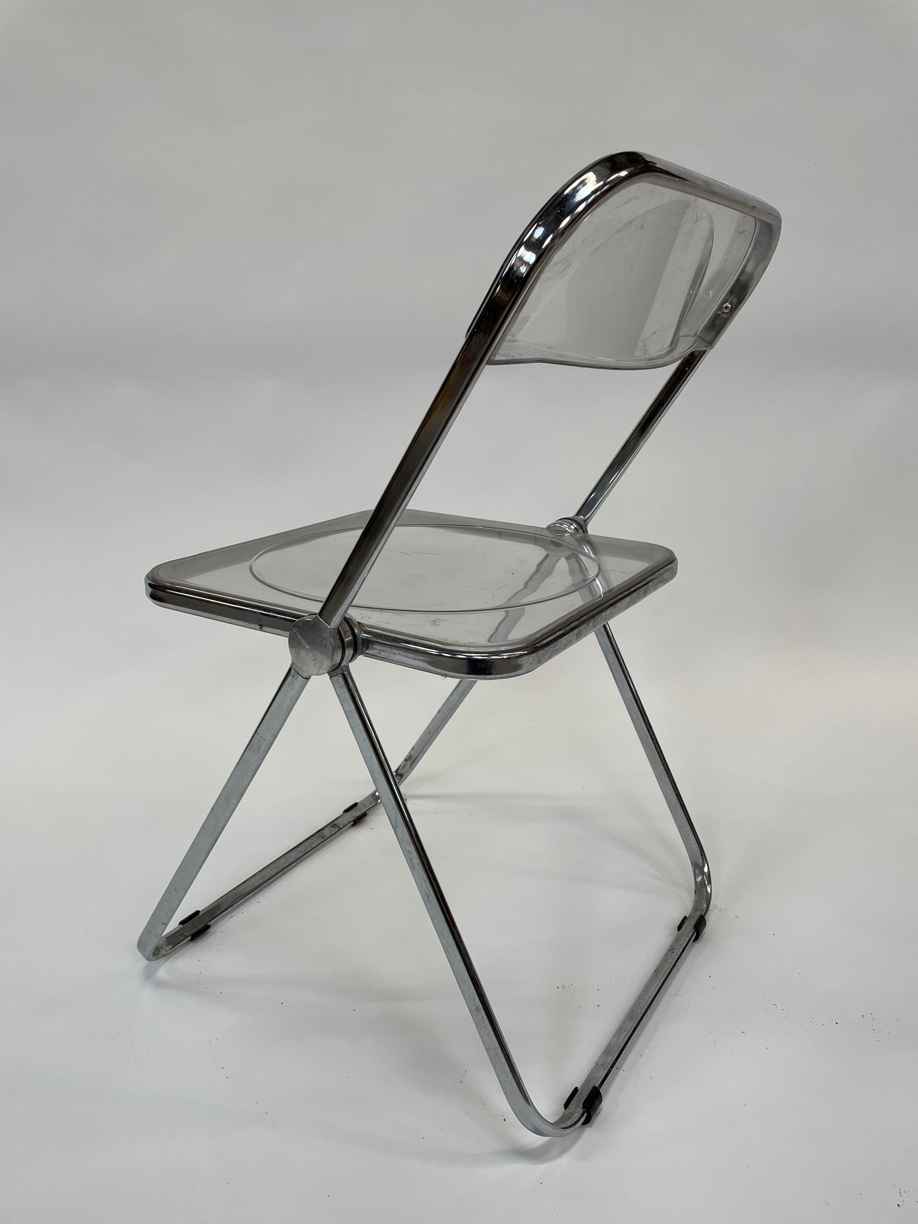 Giancarlo piretti plia lucite folding chairs for castelli
